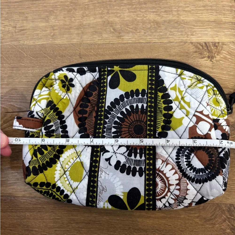 Vera Bradley Cocoa Moss Quilted Fabric Cosmetic Pouch